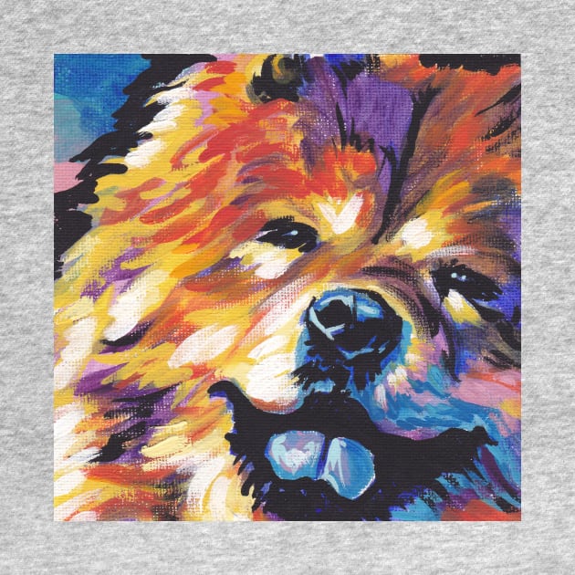 Chow chow Dog Bright colorful pop dog art  Edit by bentnotbroken11